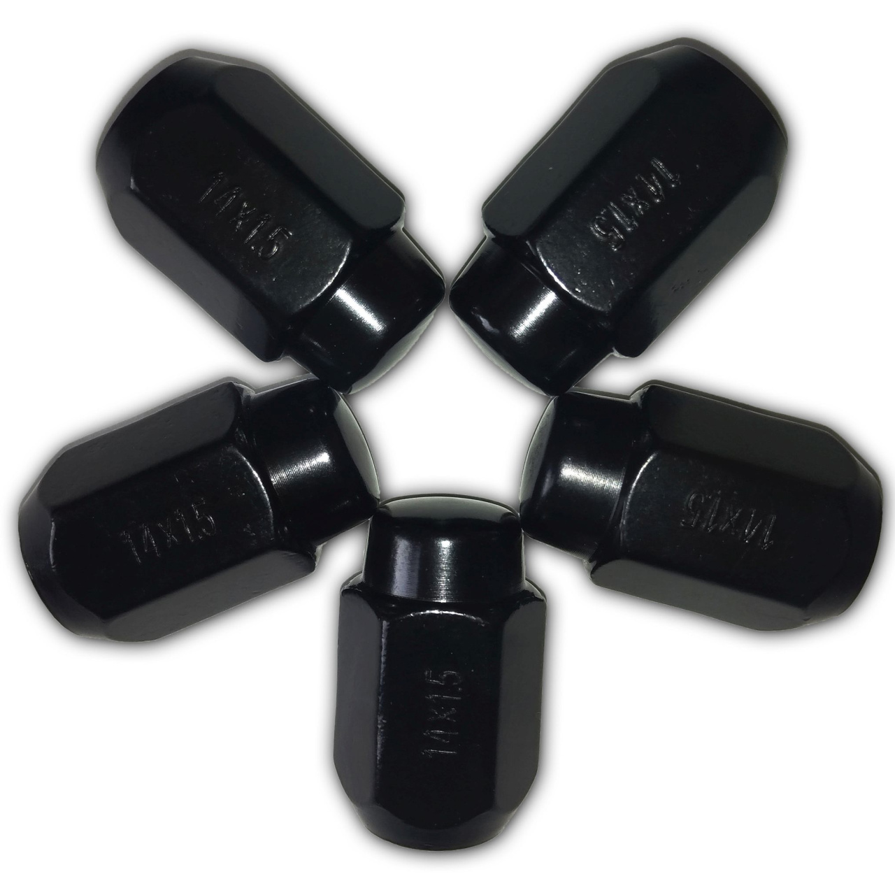 Nakrętki czarne zamknięte do felg stalowych 14x1,5 35mm klucz 21