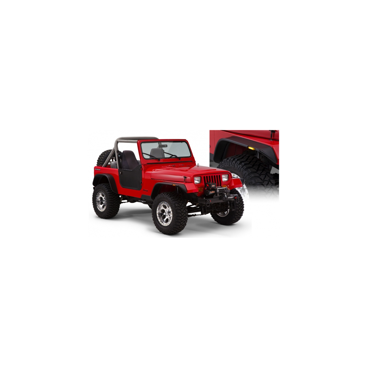 Poszerzenia nadkoli Bushwacker Flat Style - Jeep Wrangler YJ