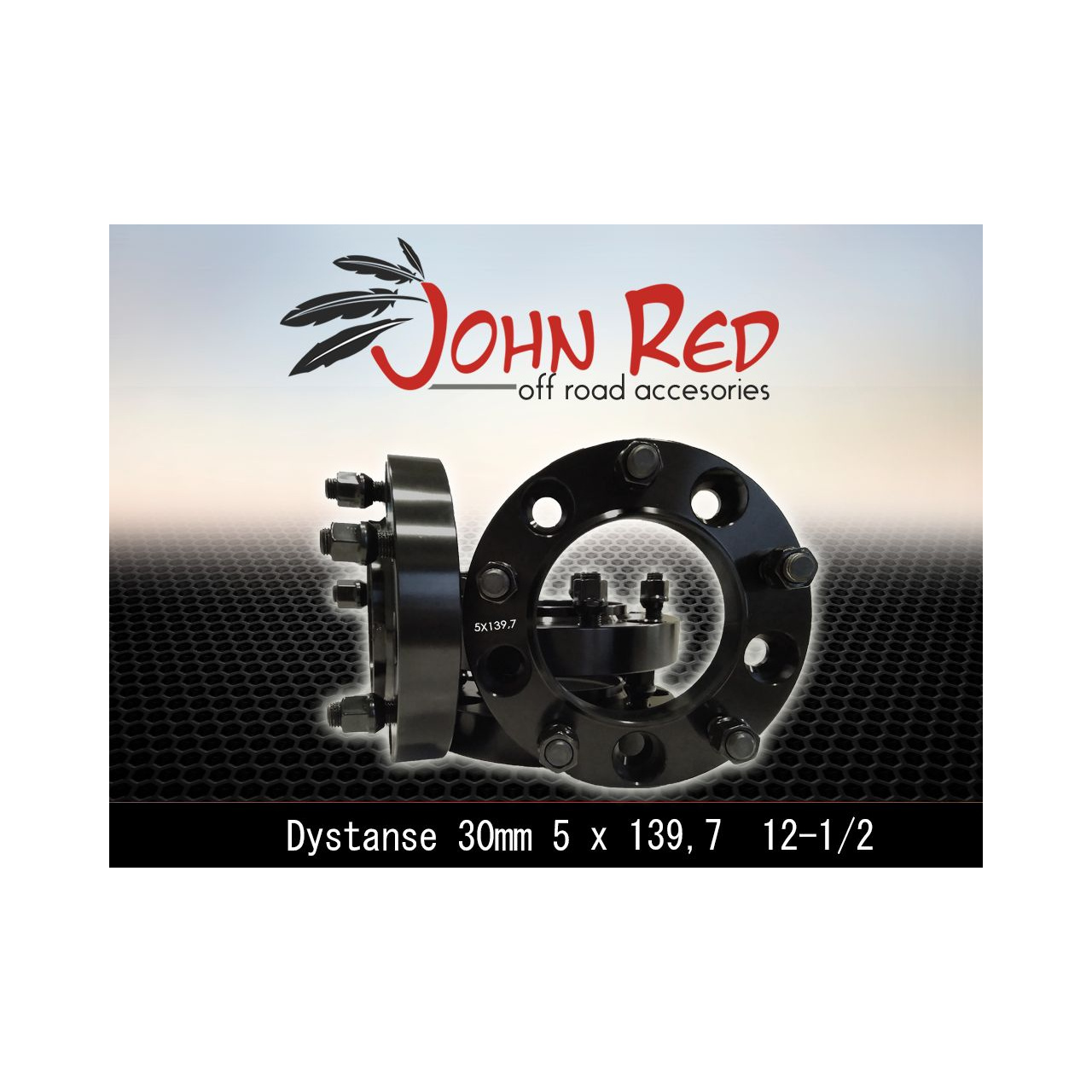 Dystanse aluminiowe 30mm 5x139,7 12-1/2 cala Suzuki