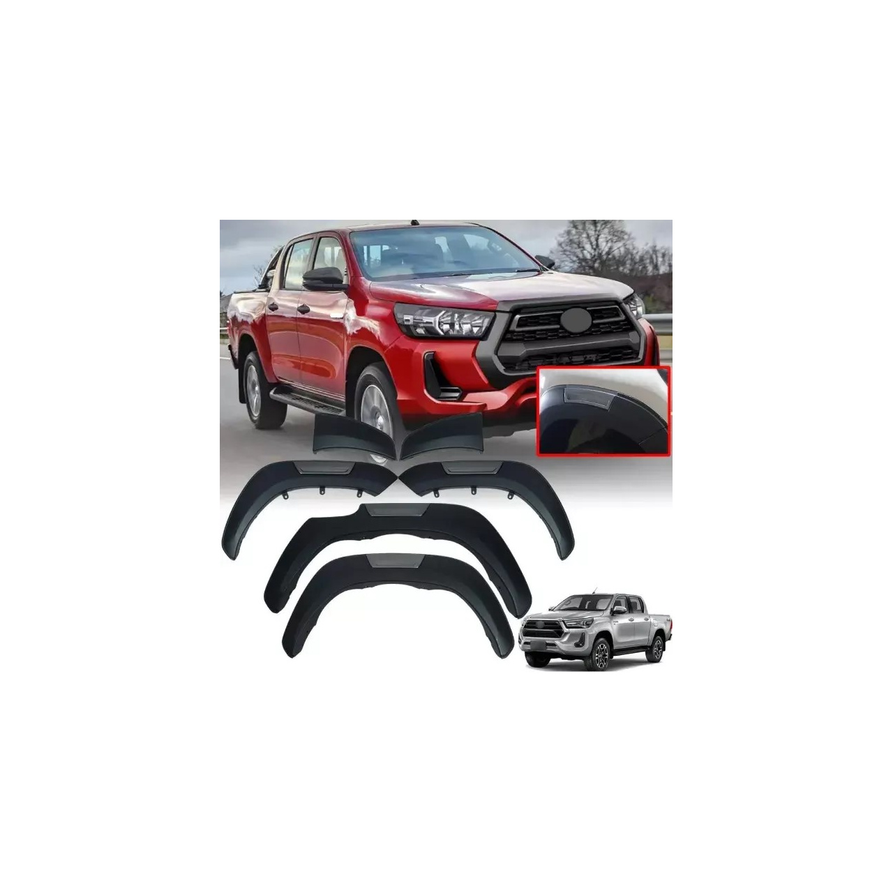 Poszerznia nadkoli, błotników OE style - Toyota Hilux 2016+