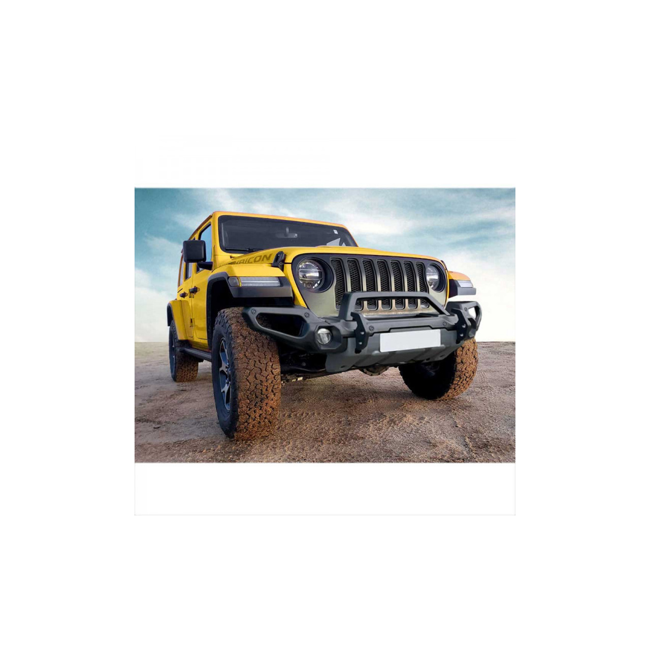 Pełny zderzak przedni stalowy RR Venator z narożami i płytą pod wyciągarkę - Jeep Wrangler JK JL