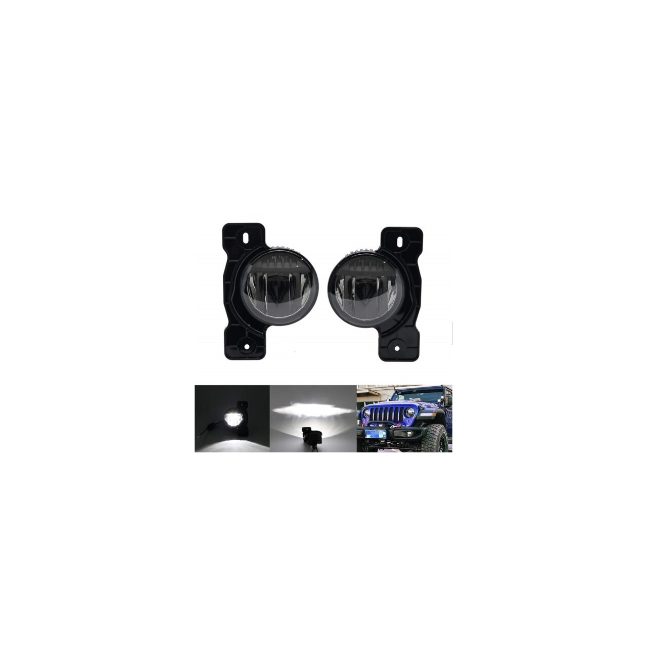 Lampy przednie przeciwmgielne 4" w zderzak 10-th Anniversary Wrangler JL 2018+ Gladiator 2020+