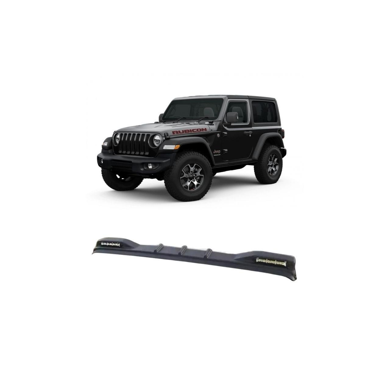 JEEP WRANGLER JL 2018+ PRZEDNI SPOILER Z OŚWIETLENIEM LED STEROWANY PILOTEM