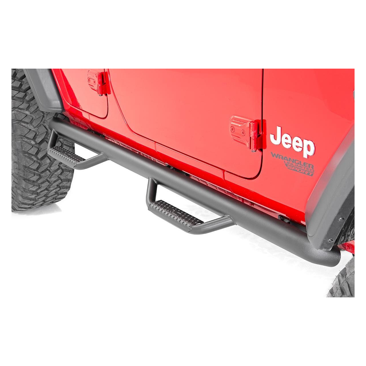 Progi, Stopnie Rough Country Nerf Steps - Jeep Wrangler JL 4-Drzwi