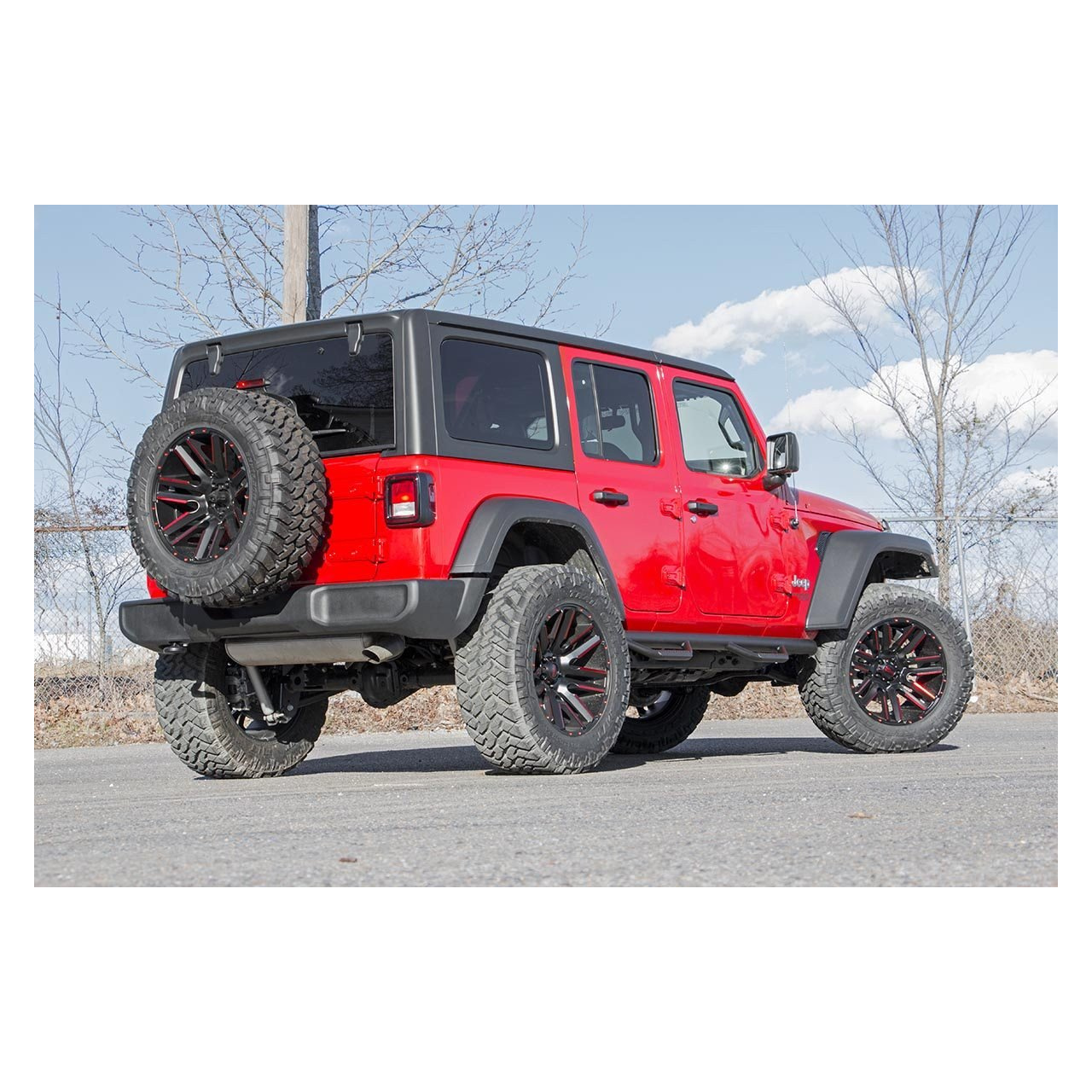 Progi, Stopnie Rough Country Nerf Steps - Jeep Wrangler JL 4-Drzwi