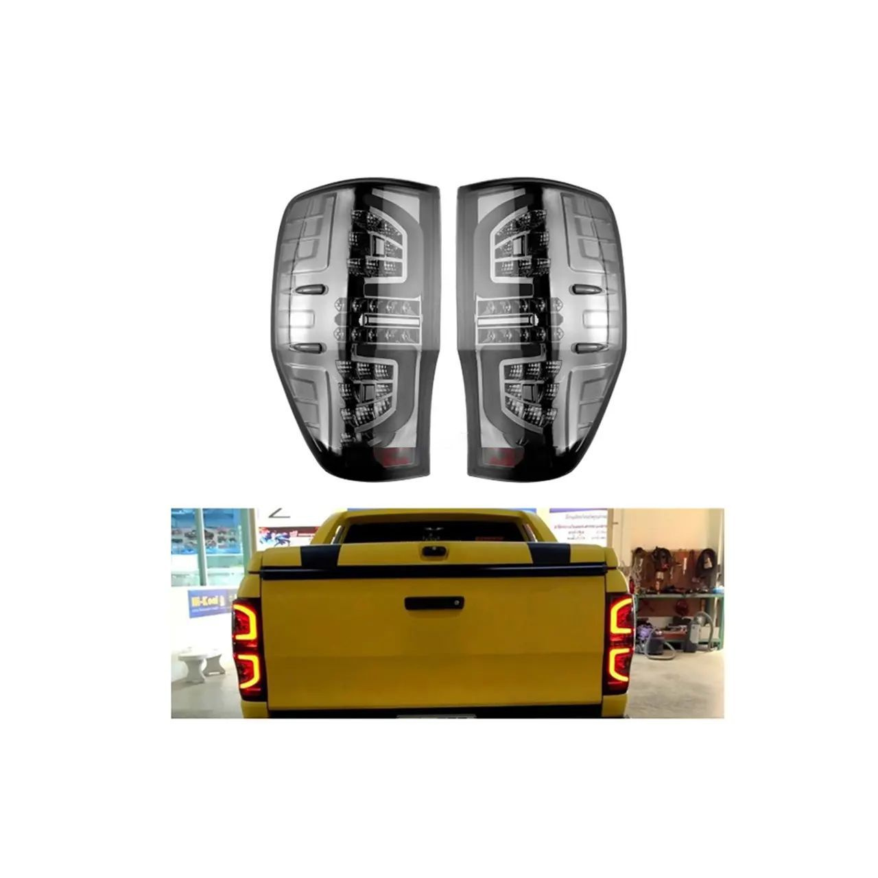 ŚWIATŁA TYLNE SMOKED LED FORD RANGER 2015+