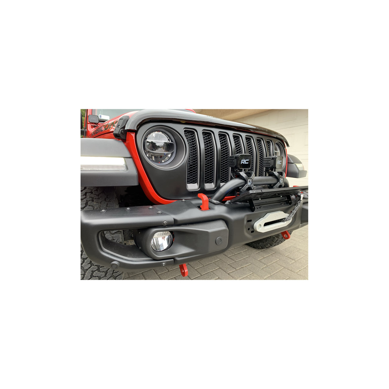 Zderzak przedni stalowy z płytą pod wyciągarkę i bullbarem - Jeep Wrangler JL 2018+