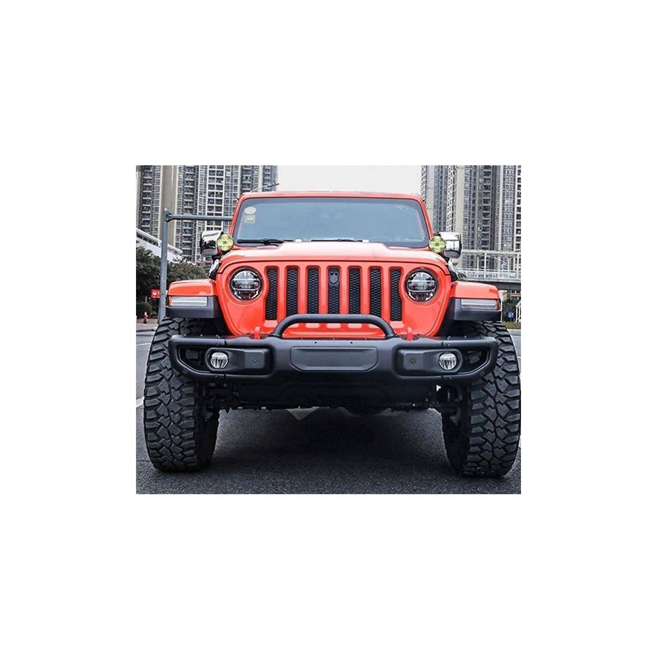 Zderzak przedni stalowy z płytą pod wyciągarkę i bullbarem - Jeep Wrangler JL 2018+