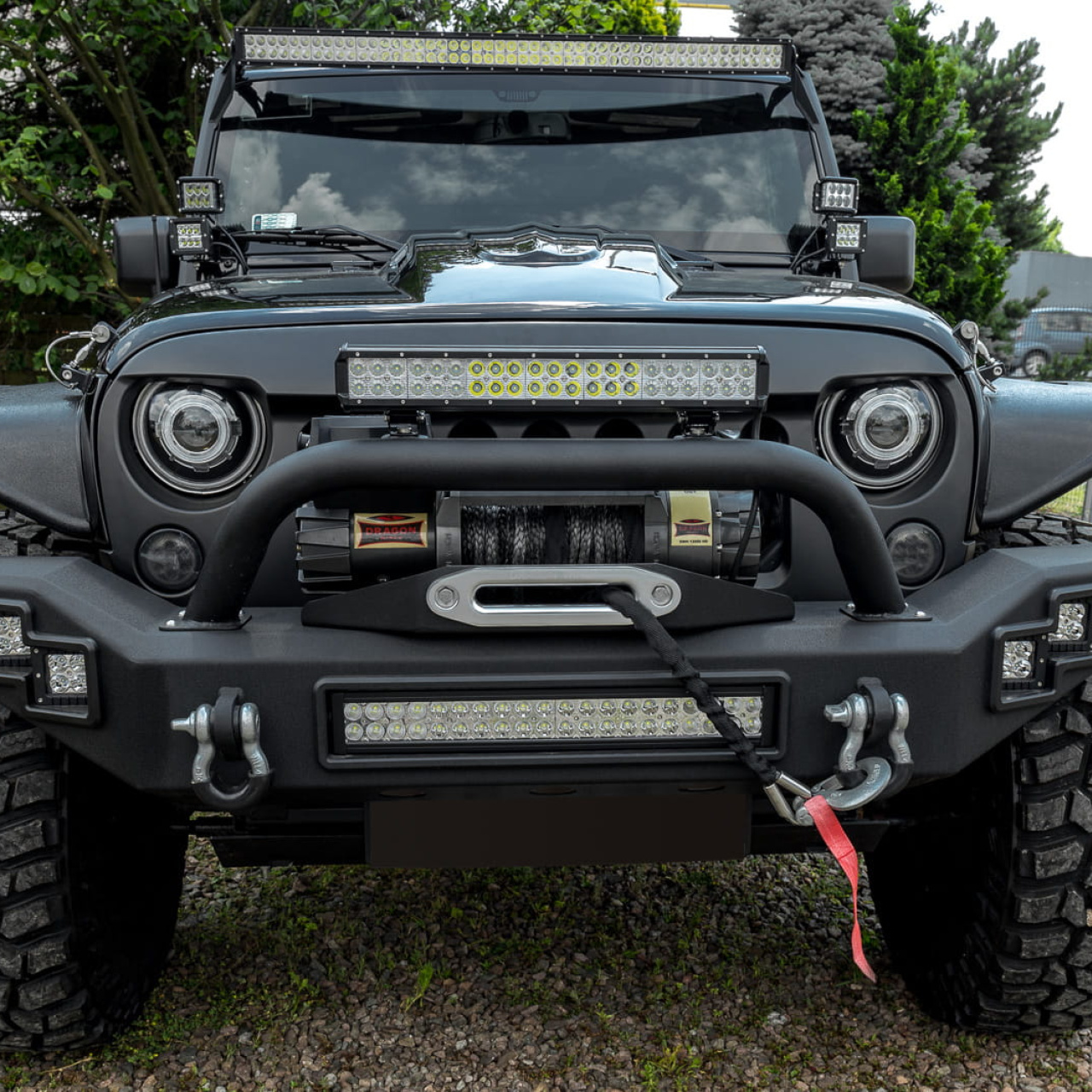 Zderzak przedni stal PARAMOUNT AUTOMOTIVE LP Jeep Wrangler JK JL