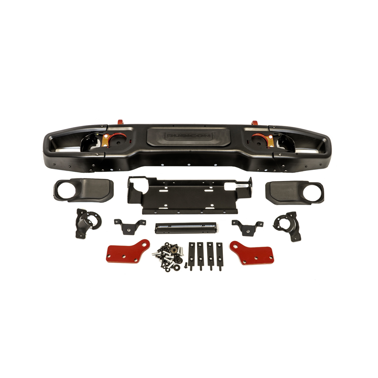 Zderzak przedni stalowy z płytą pod wyciągarkę i bullbarem John Red - Jeep Wrangler JK 07-18