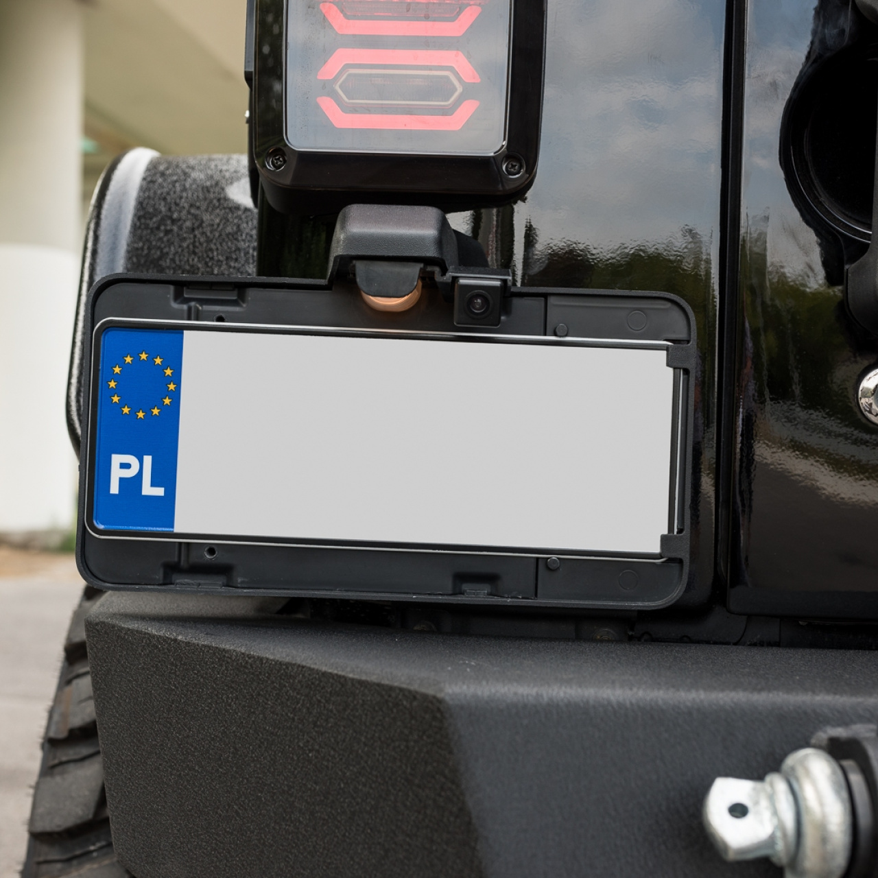 JEEP WRANGLER WERSJA USA MOCOWANIE TYLNEJ TABLICY REJESTRACYJNEJ OEM - Jeep Wrangler JK JL 07-