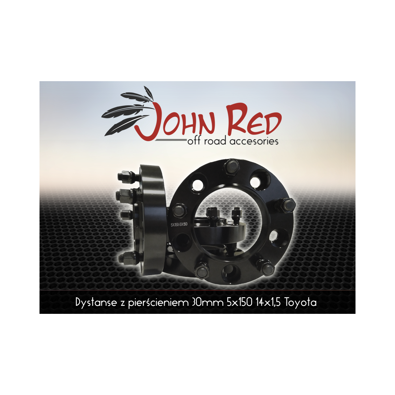 Dystanse z pierścieniem 30mm 5x150 14x1,5 Toyota