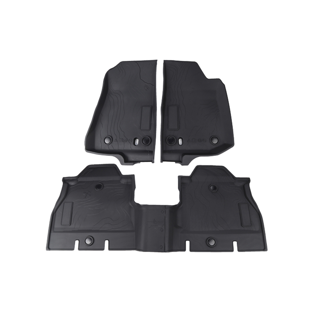 Gumowe dywaniki na podłogę do przodu i tyłu OFD - Jeep Wrangler JL 4 drzwi