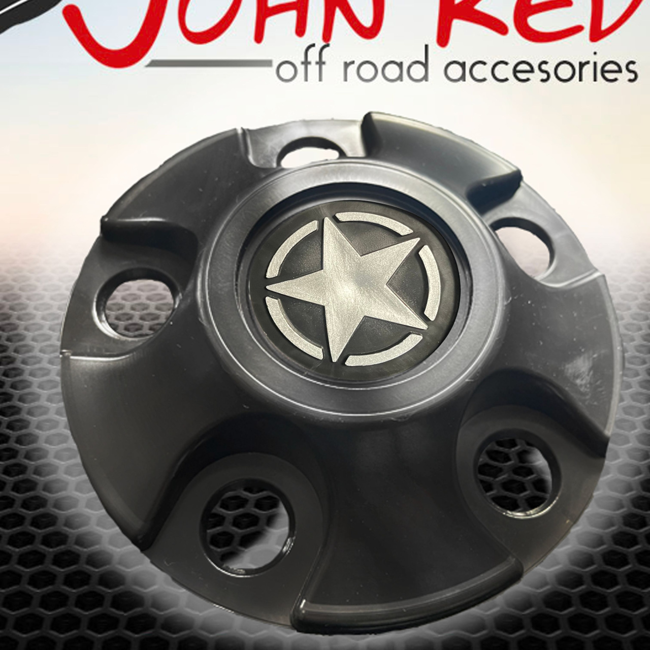 Komplet 4 sztuk dekieleków czarnych do felg o rozstawie 5x114,3 pod nakrętki JEEP