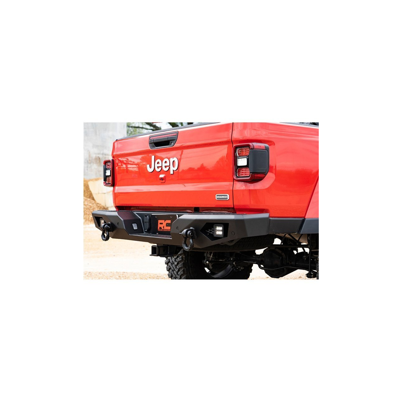  Zderzak stalowy tylny z oświetleniem LED Rough Country Rock Crawler Jeep Gladiator JT 2020+