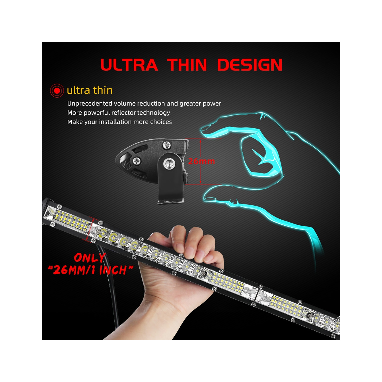 Nowość!!! listwa LED slim 2,7cm wysokości 1344mm - 280W