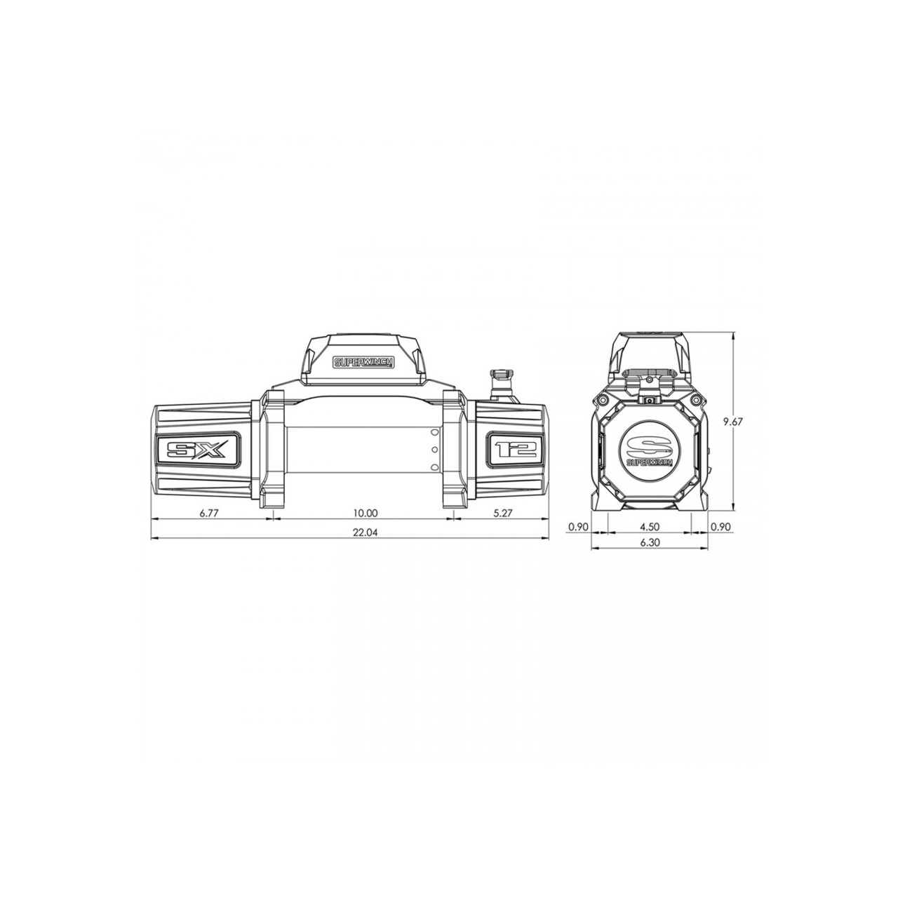 SUPER WINCH SX12SR 12V LINA SYNTETYCZNA