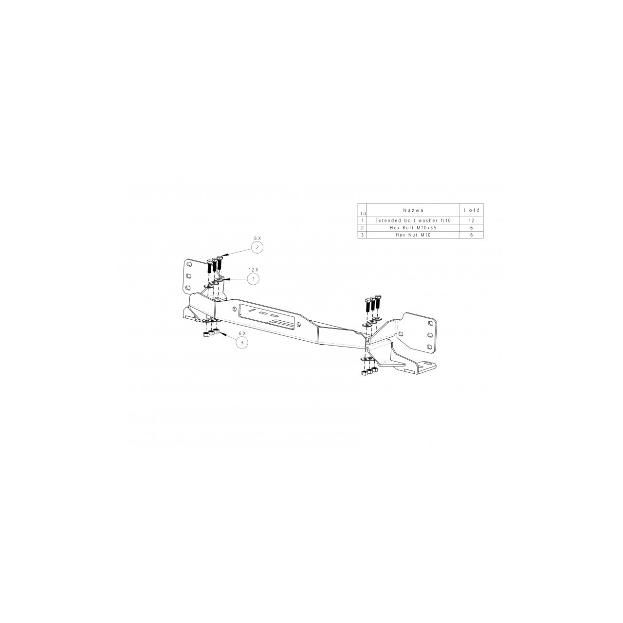 Toyota Tundra 2007+ płyta montażowa wyciągarki