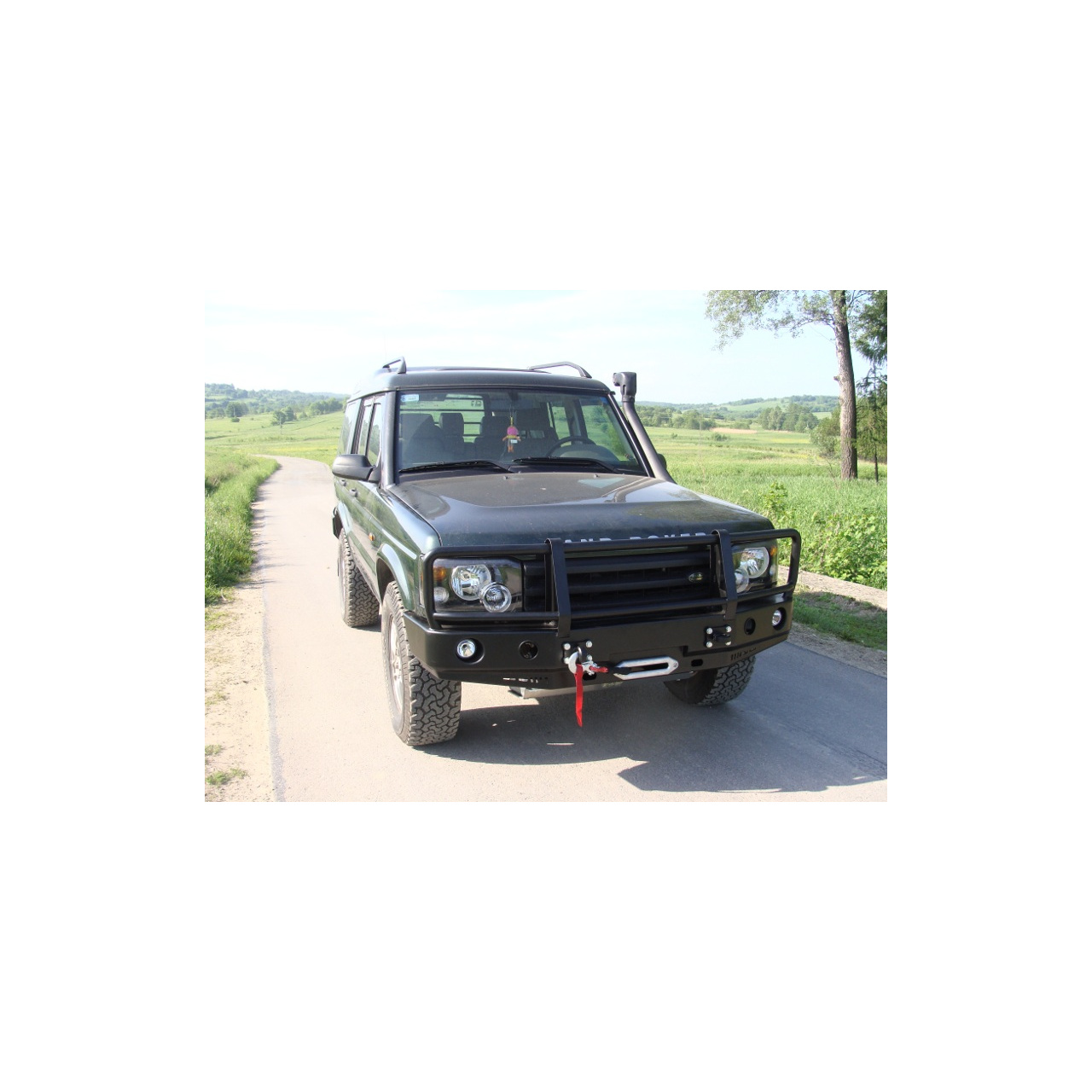 Zderzak przedni stalowy HD Land Rover Discovery TD5 z płytą pod