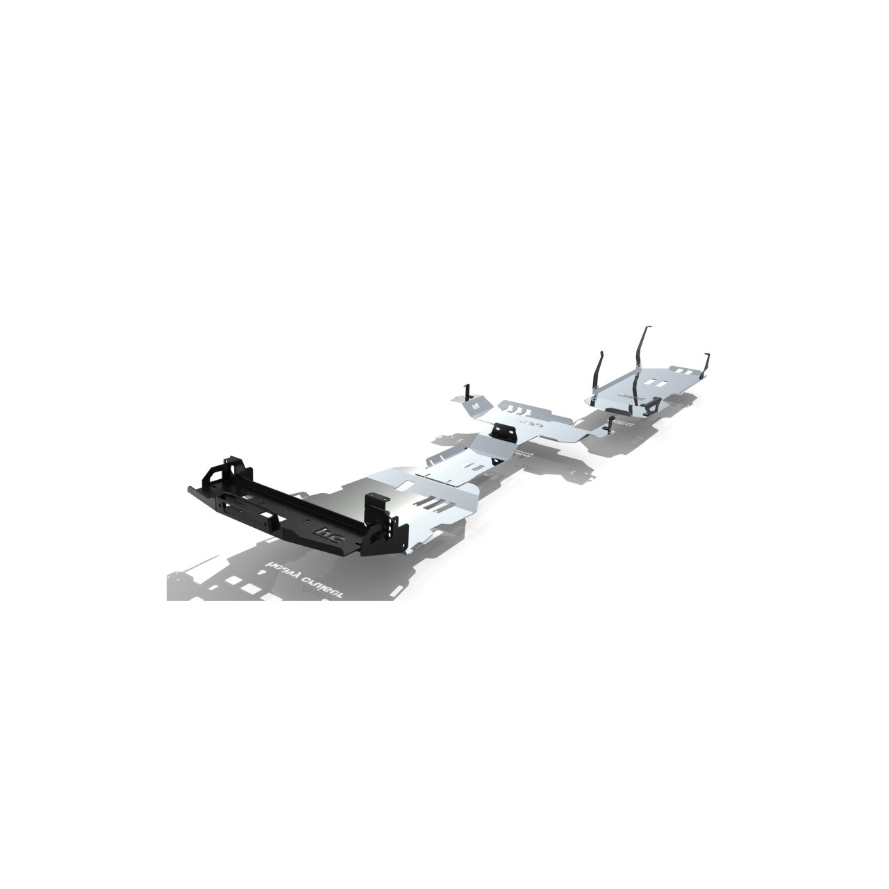 Komplet 4 aluminiowych płyt osłonowych do Toyota LC150 2021+