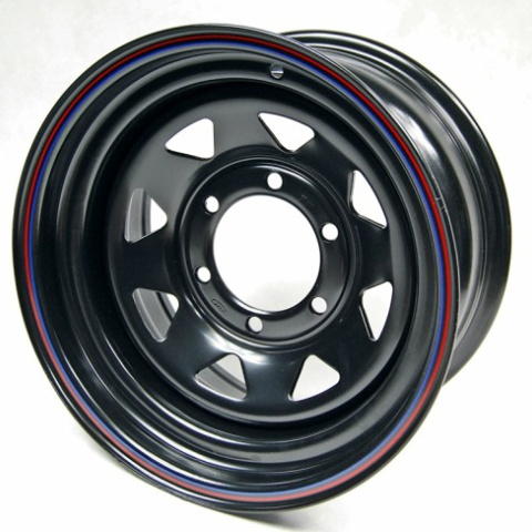 FELGI STALOWE CZARNE 15X8 6X139,7 ET 0 CB110 NISSAN, ISUZU, FORD, MITSUBISHI