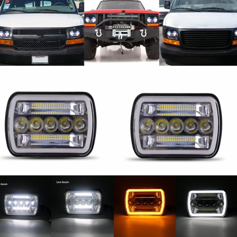 Lampy przednie LED Jeep Cherokee XJ Wrangler YJ