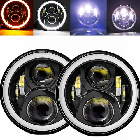  LAMPY PRZEDNIE LEDOWE 7'' JEEP WRANGLER JK 07-18
