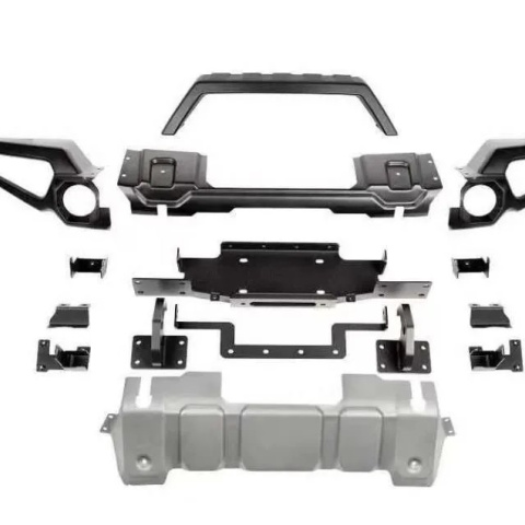 Pełny zderzak przedni stalowy RR Venator z narożami i płytą pod wyciągarkę - Jeep Wrangler JK JL