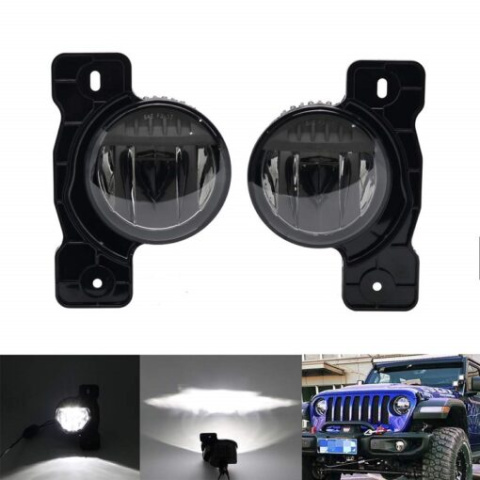 Lampy przednie przeciwmgielne 4" w zderzak 10-th Anniversary Wrangler JL 2018+ Gladiator 2020+