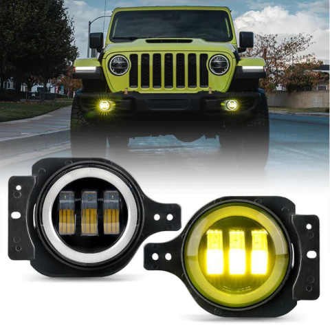 Lampy przednie przeciwmgielne w zderzak 4" Wrangler JL 2018+ Gladiator 2020+