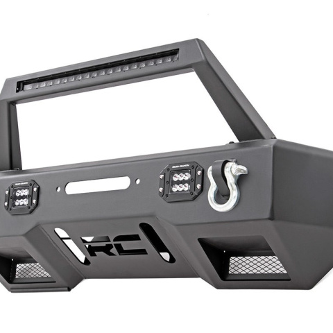 Zderzak Przedni Stalowy LED z Płytą pod Wyciągarkę Rough Country - Jeep Wrangler JL
