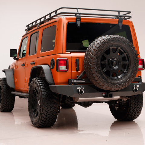  Zderzak tylny stalowy Paramount Automotive z mocowaniem koła zapasowego Jeep Wrangler JL 2018+