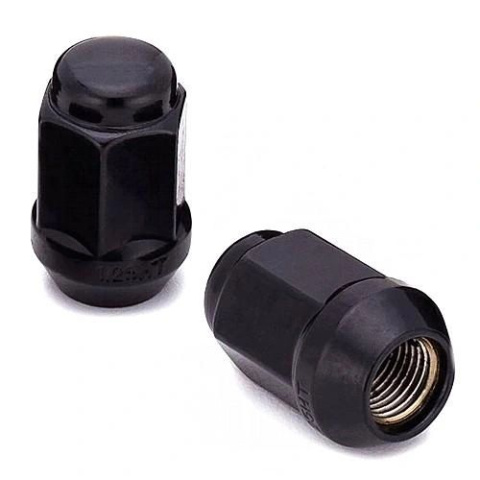 Nakrętki czarne zamknięte do felg stalowych 12x1,25 35mm klucz 21