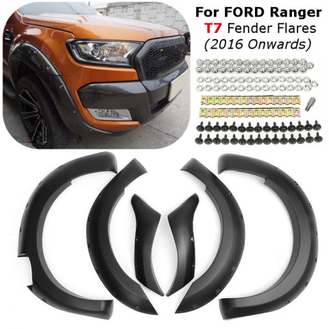 Poszerznia nadkoli, błotników czarny mat FORD RANGER WILDTRAK 2016-