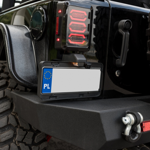 JEEP WRANGLER WERSJA USA MOCOWANIE TYLNEJ TABLICY REJESTRACYJNEJ OEM - Jeep Wrangler JK JL 07-