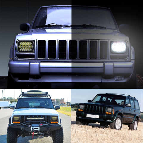 Lampy przednie LED Jeep Cherokee XJ Wrangler YJ