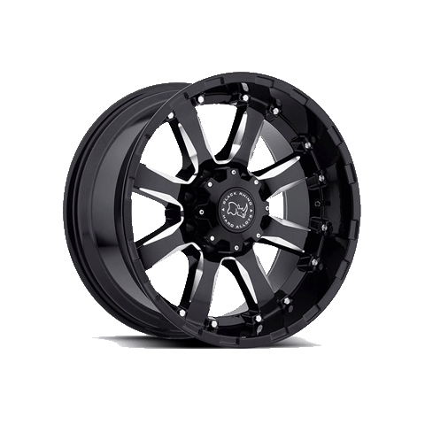 Felga aluminiowa Black Rhino Sierra Gloss Black Milled Spokes 9x17 6x139,7 ET12 - Nissan, Toyota, Mitsubishi