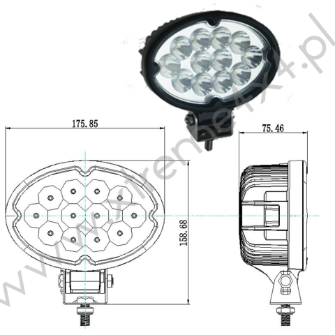 Lampa robocza elipsa LED 4597Lm