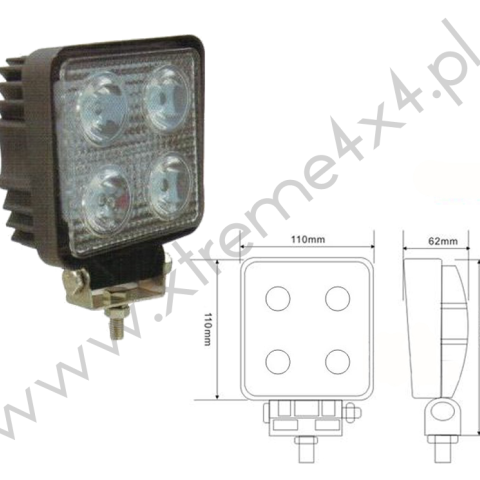 Lampa robocza LED kwadratowa 2800Lm