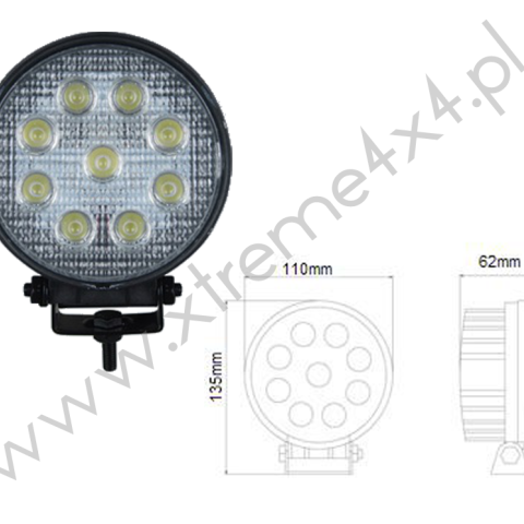 Lampa robocza okrągła LED 2200Lm