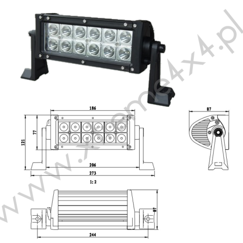 PANEL LED CREE 12x3W 2640Lm