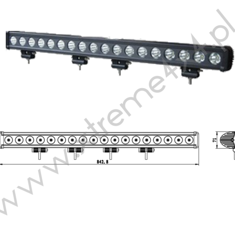 PANEL LED CREE 18x10W 15000Lm trzpień