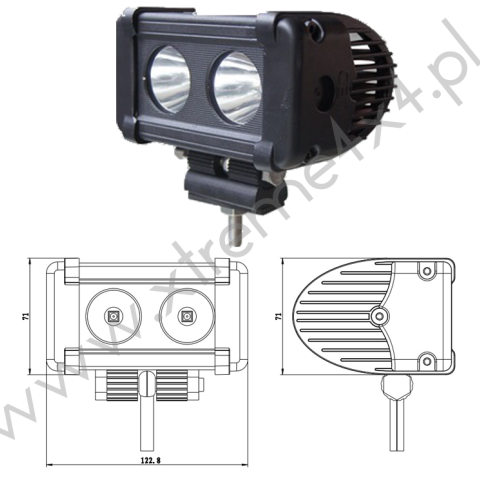 PANEL LED CREE 2x10W 1800Lm trzpień
