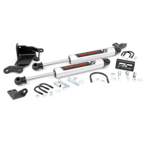Podwójny amortyzator skrętu Rough Country V2 Lift 2,5-6" Wrangler JL 2018+
