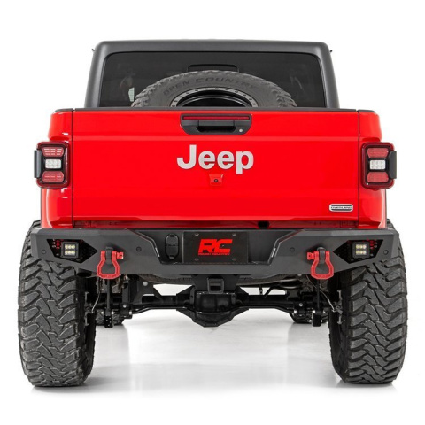  Zderzak stalowy tylny z oświetleniem LED Rough Country Rock Crawler Jeep Gladiator JT 2020+